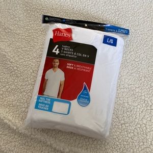 Hanes V-necks T shirts NEW
